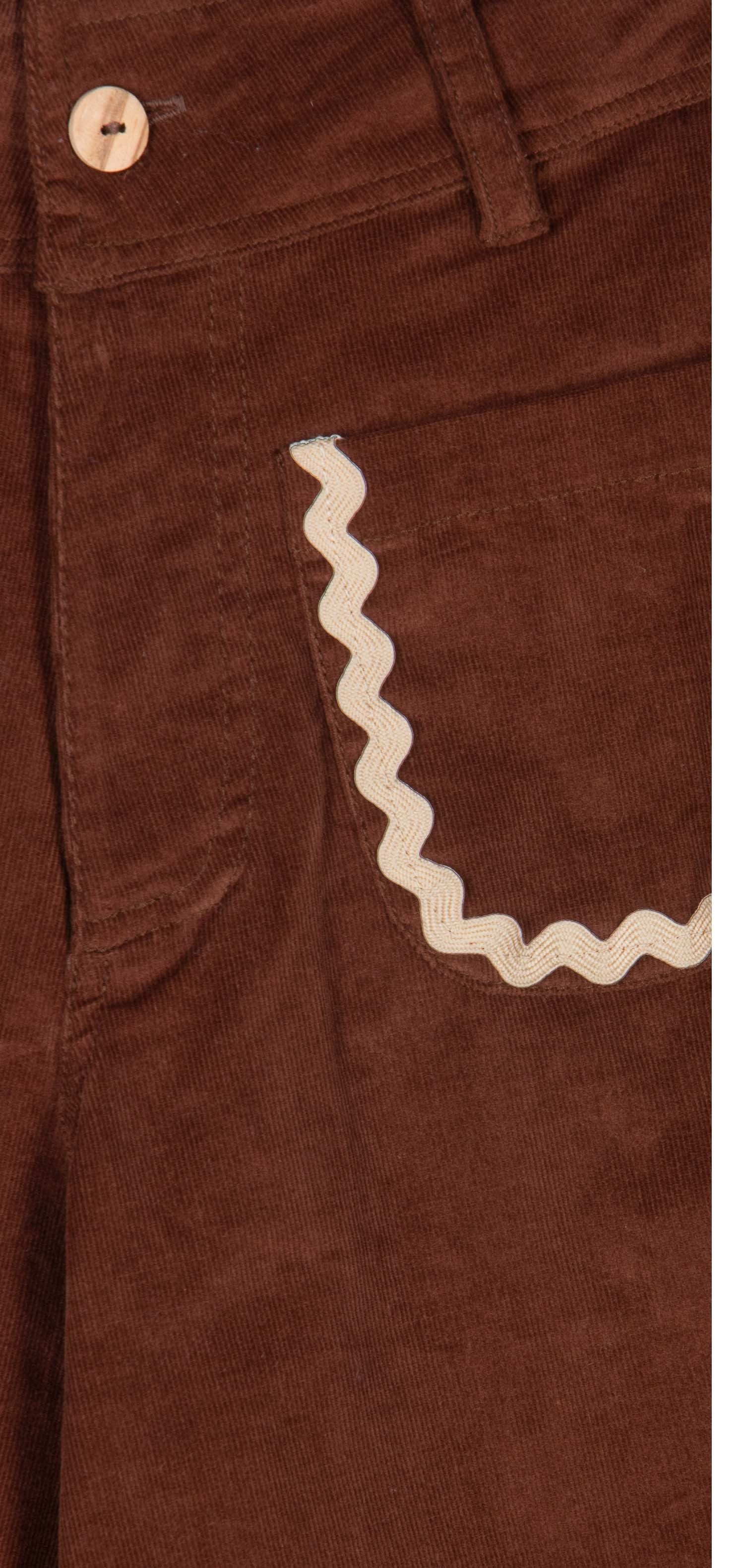 Bianca Pocket Pant Corduroy Cotton - Chesnut - 2 Years