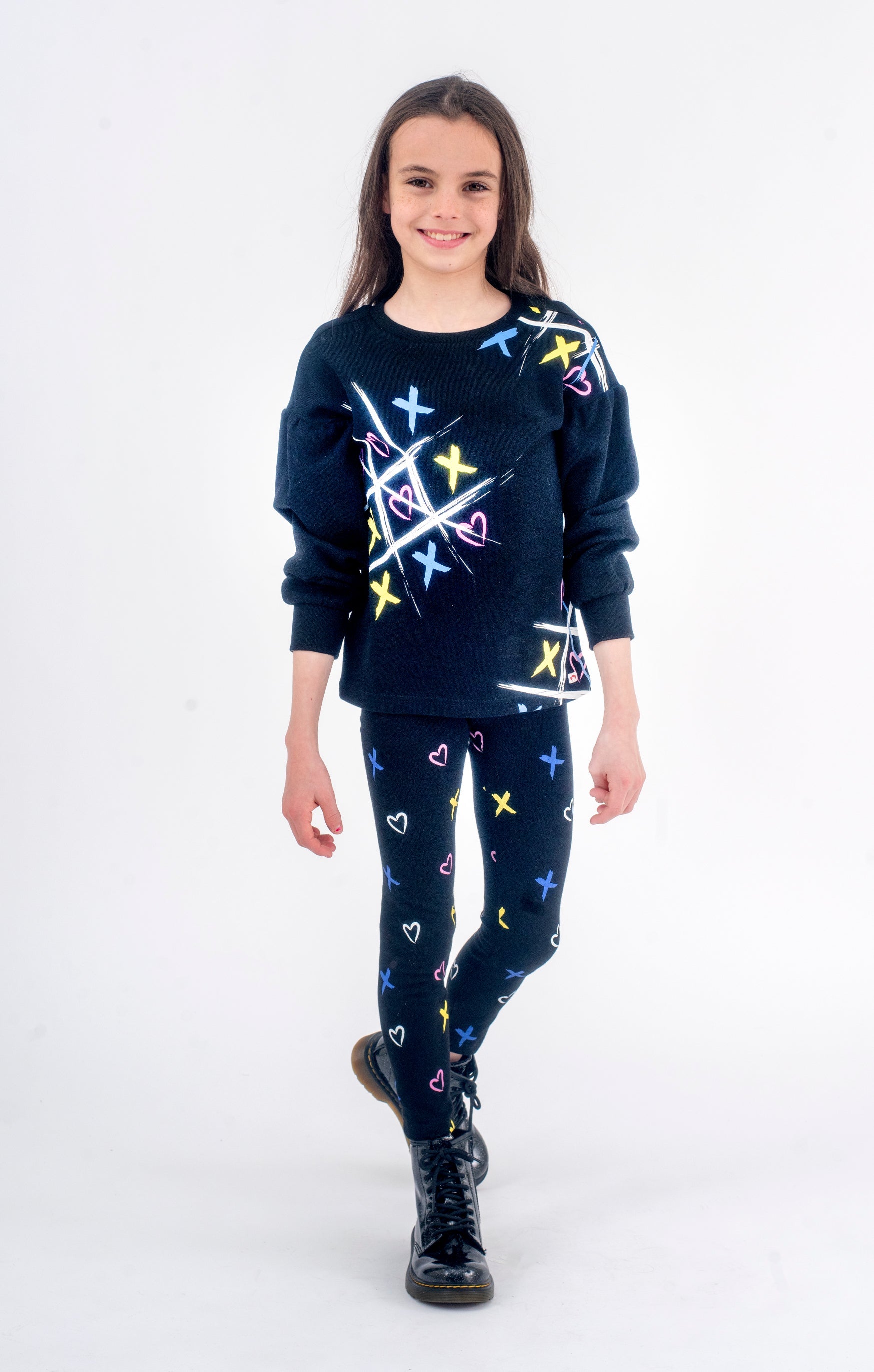 Sofia Top - Tic Tac Toe - Black - 5 Years