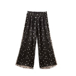 Dalhia Polka Dots Flared pants - Black - 3 Years