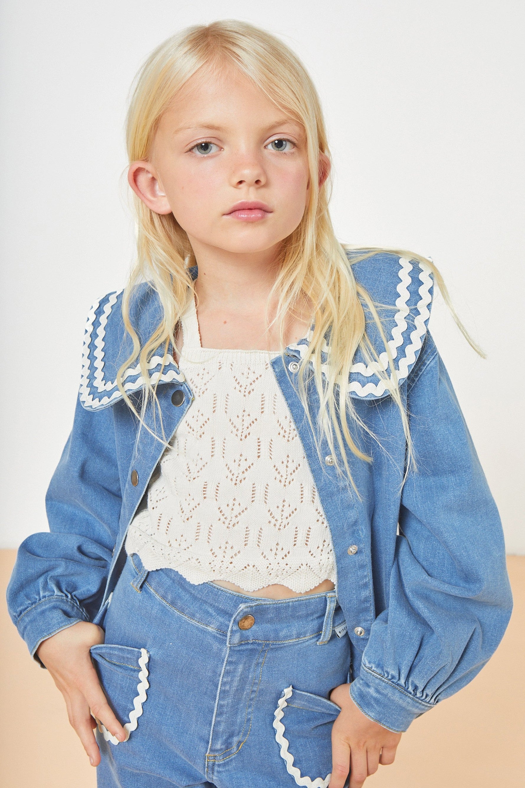 Carine Collared Denim Jacket - 2 Years