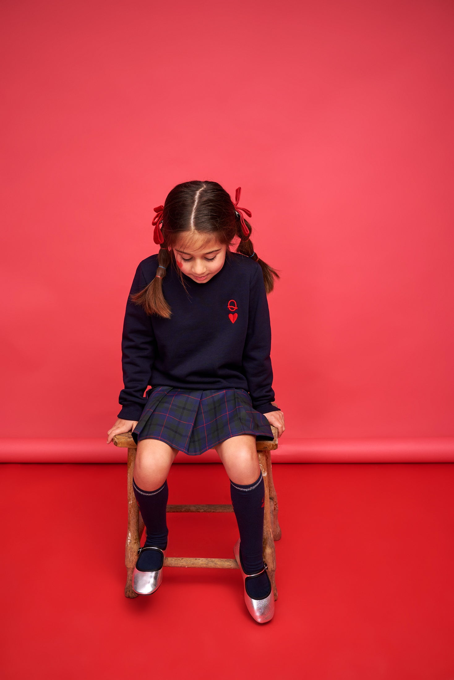 Ermione Tartan College Skirt - Blue - 2 Years