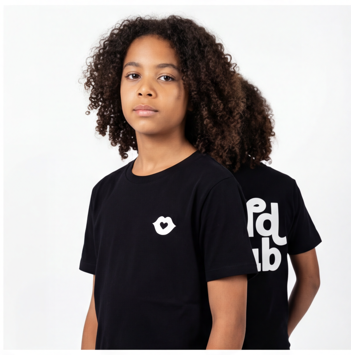 Heart Lips Tee - Midnight
