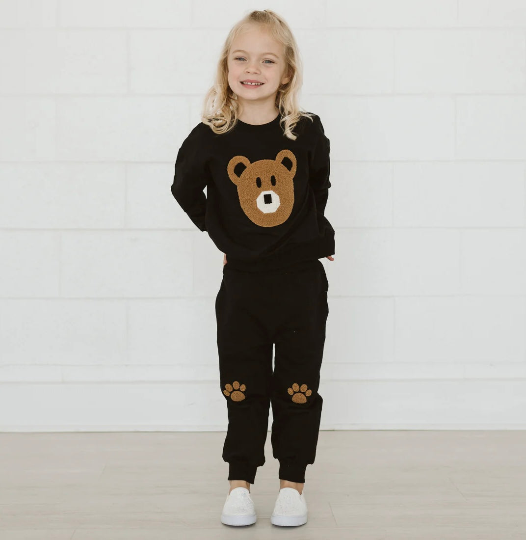 Bear Sweatshirt _ Black - 6 Months
