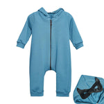 Gotham City Masked Hooded Jumpsuit - Petroleum - 6 Months