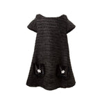 Dalhia Tweed A Line Dress - Black - 3 Years