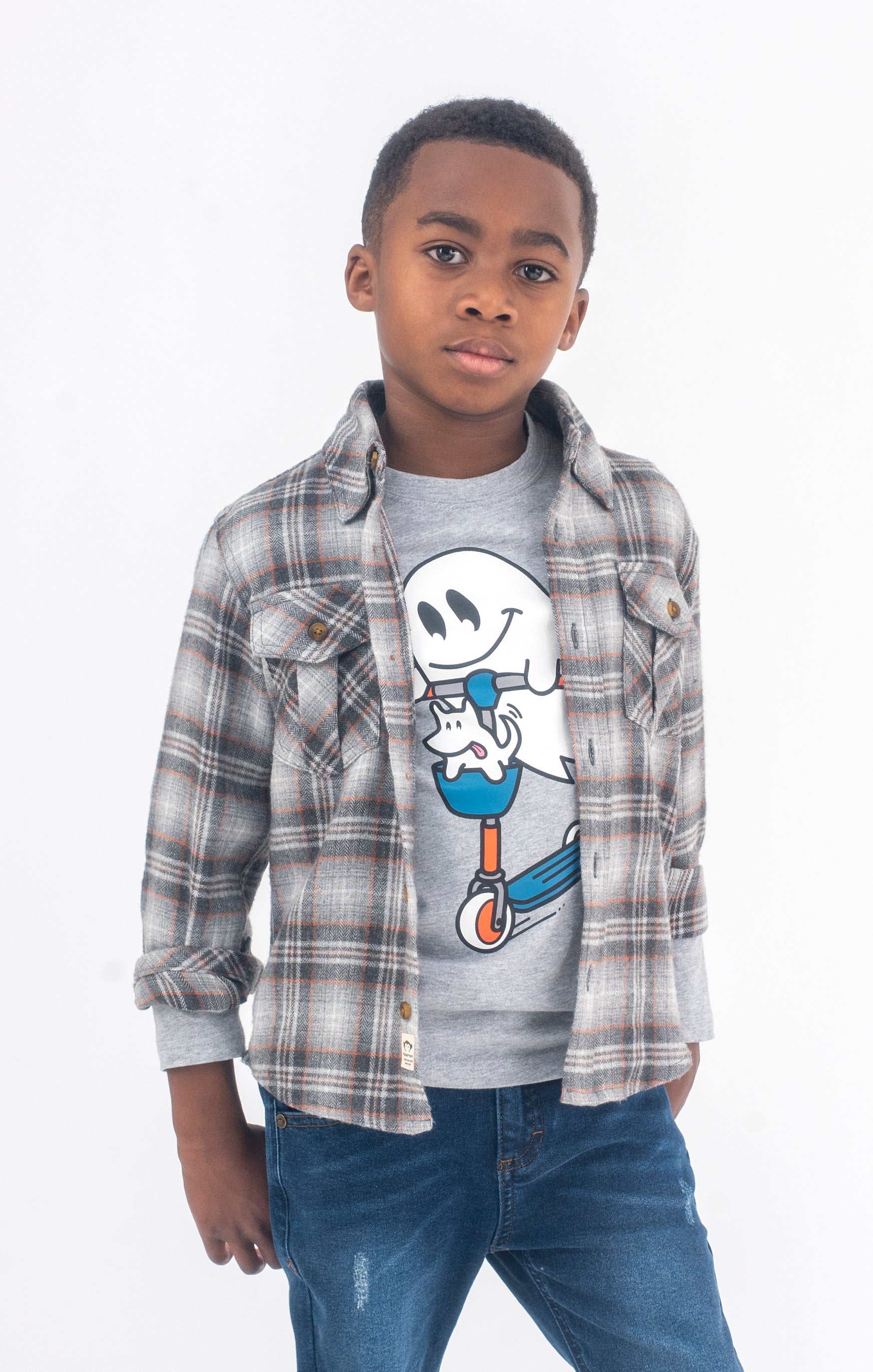 Graphic Ghost Friends Heather Mist - 7 Years