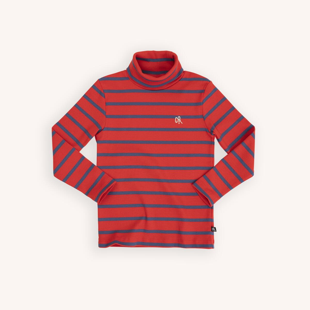 Stripes red/blue - turtleneck - 1-2 Years
