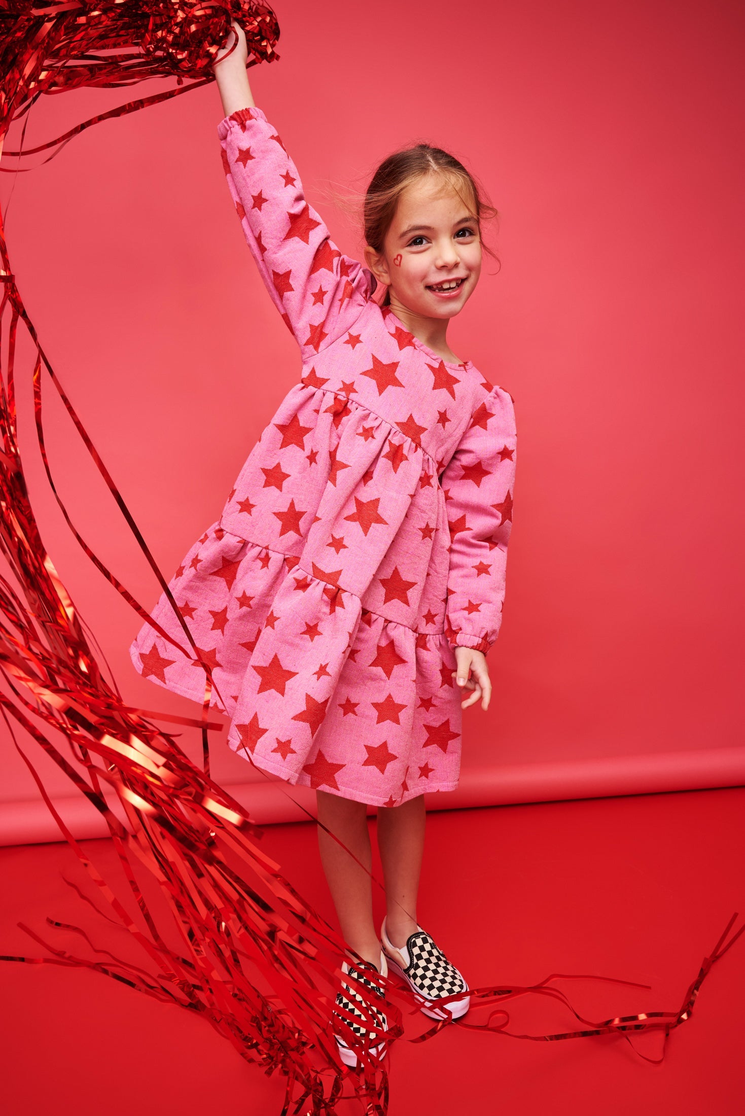 Star Loomed Three Layers Dress Kid - Pink - 1 Year