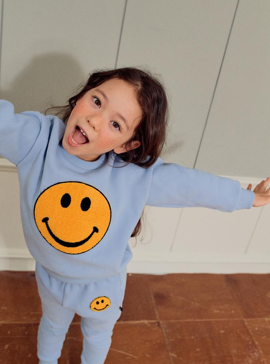 Smile Sweatpants - Light Blue - 1 Year