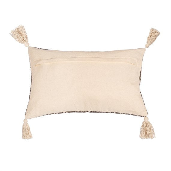 Moon Phases Tufted Cushion - Black