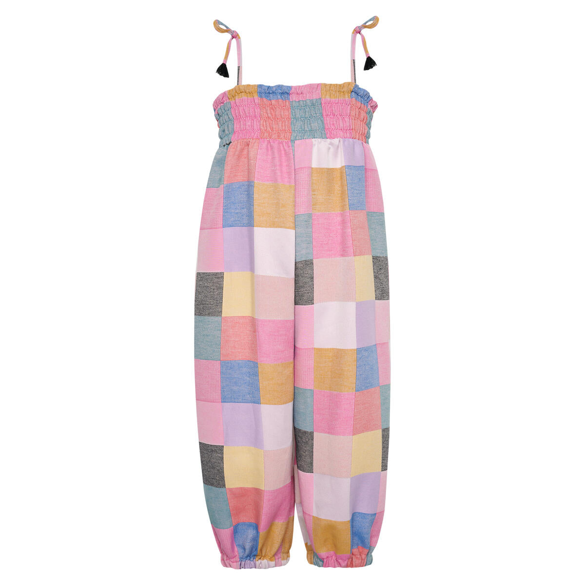 Prismatic Chess Loomed Harem Jumpsuit - 6 Years