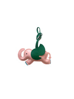 Elephant Leather Keychain - Pink