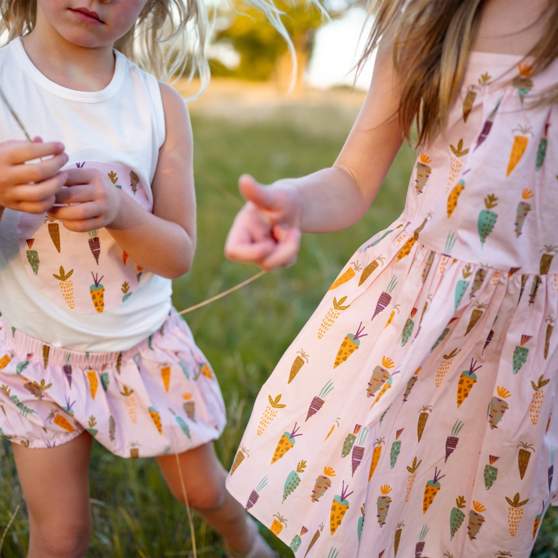 Print Frill Dress - Pink Carrot - 12 Months