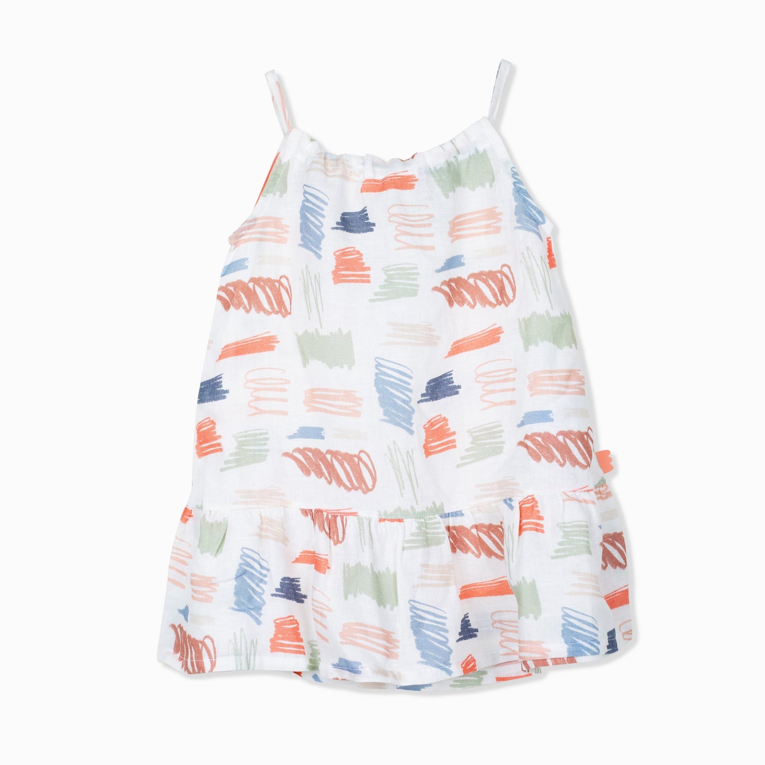Scribble Kid Linen Dress - 2 Years