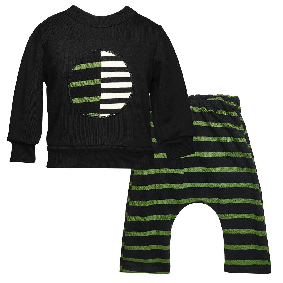 Neon Stripes Set - Black - 6 Month