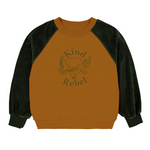 Kind Rebel Raglan - Biscuit/Green - 1-2 Years