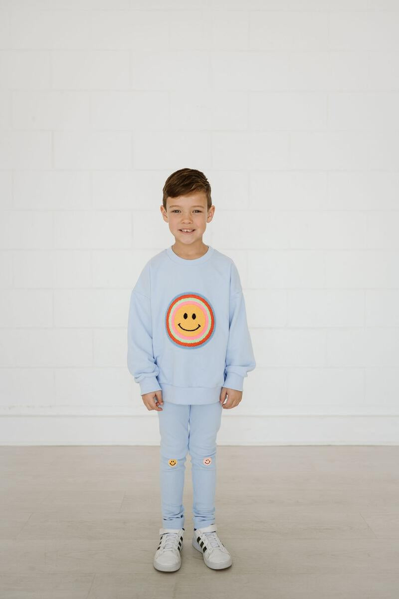 Multi Smile Sweatshirt - Blue - 6 Months