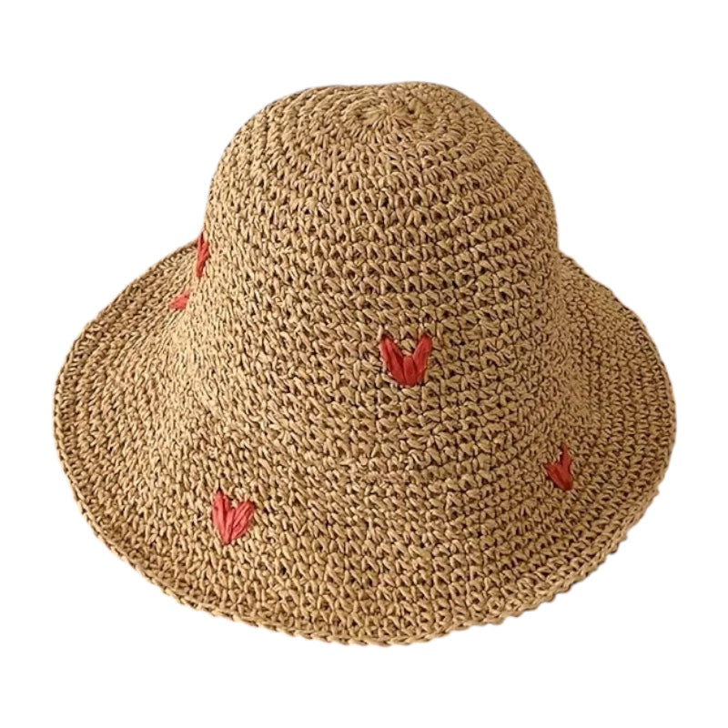 Love Heart Straw Cap