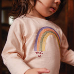 Rainbow Baby Sweatshirt - Soft Pink - 3-6 Months