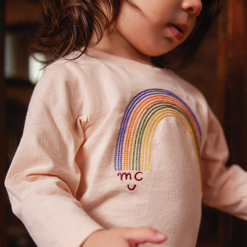 Rainbow Baby Sweatshirt - Soft Pink - 3-6 Months