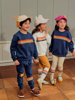 Rainbow Star Sweatpants - Navy - 6 Months