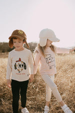 Organic Tshirts Doodle - Beige - 6 Month