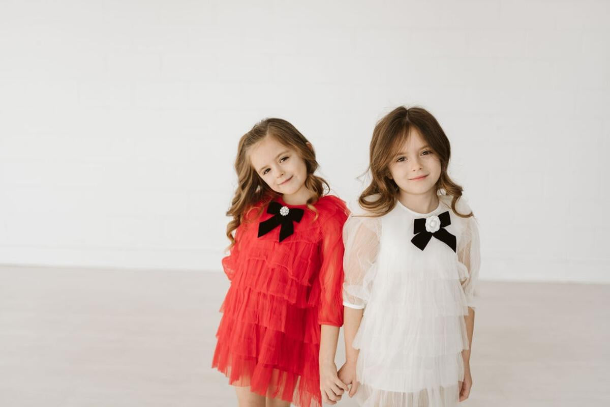 Six Layered Dress - Red - 4 years