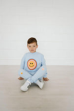 Multi Smile Sweatshirt - Blue - 6 Months