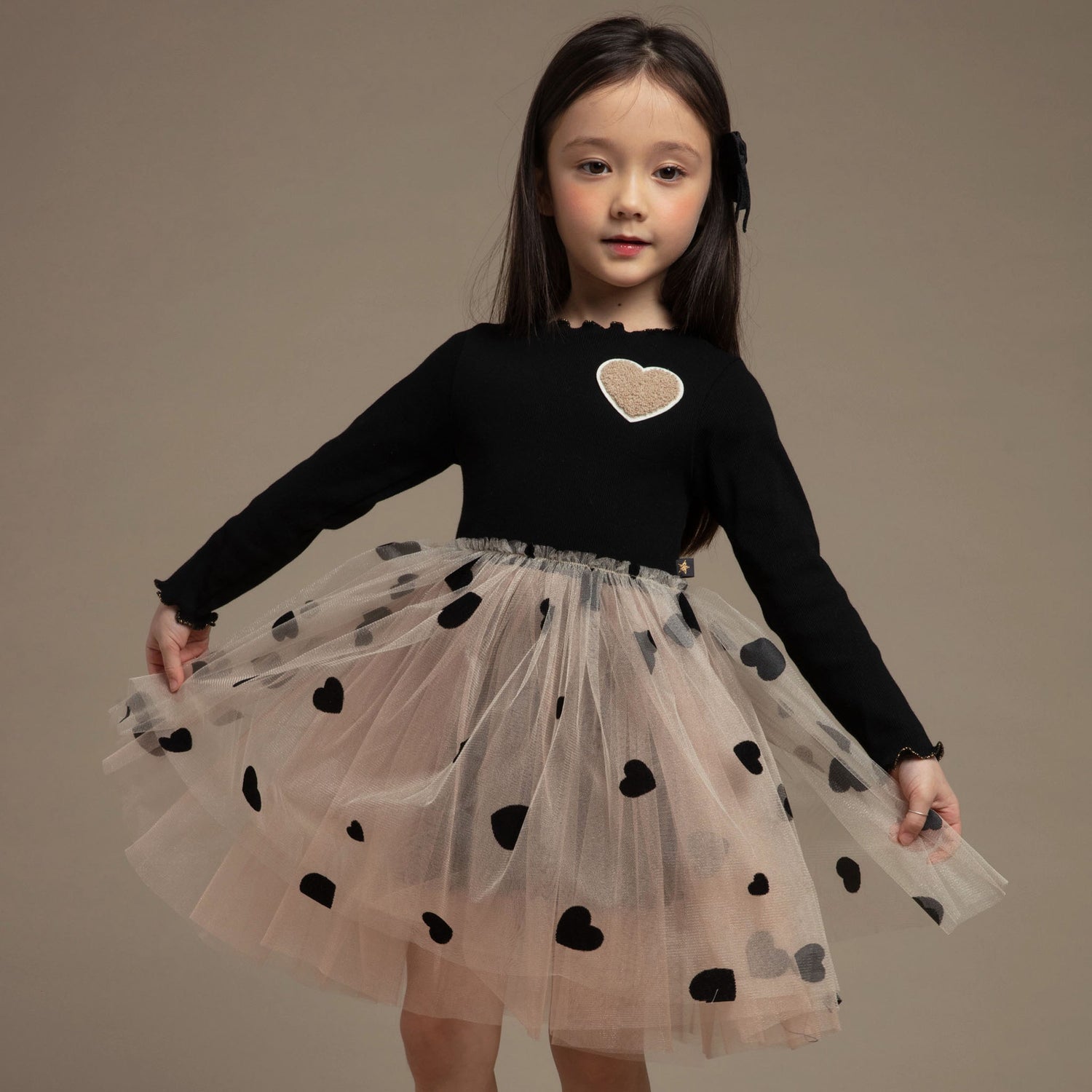 Heart Tutu Dress - Black - 10 Years