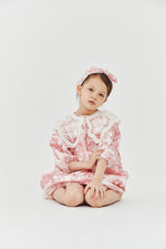 Lace Collar Dress - French Red - 7 Years