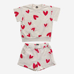 Print Sweatshirt Set - Cream Heart - 18 Months