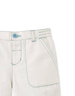 Santino Bermuda Shorts With Contrast Stitching - White - 10 Years