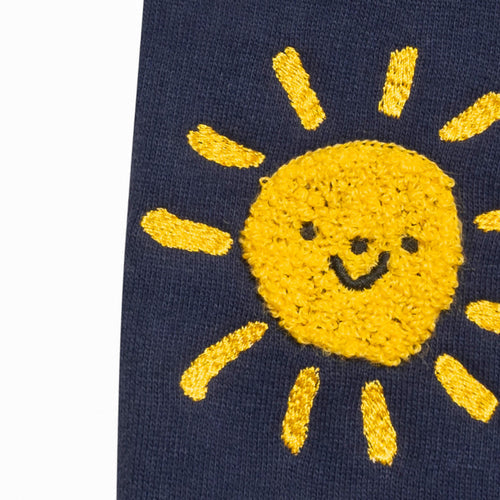Sunshine & Cloud Knee Patch Harem Pant - Navy - 3-6 Months