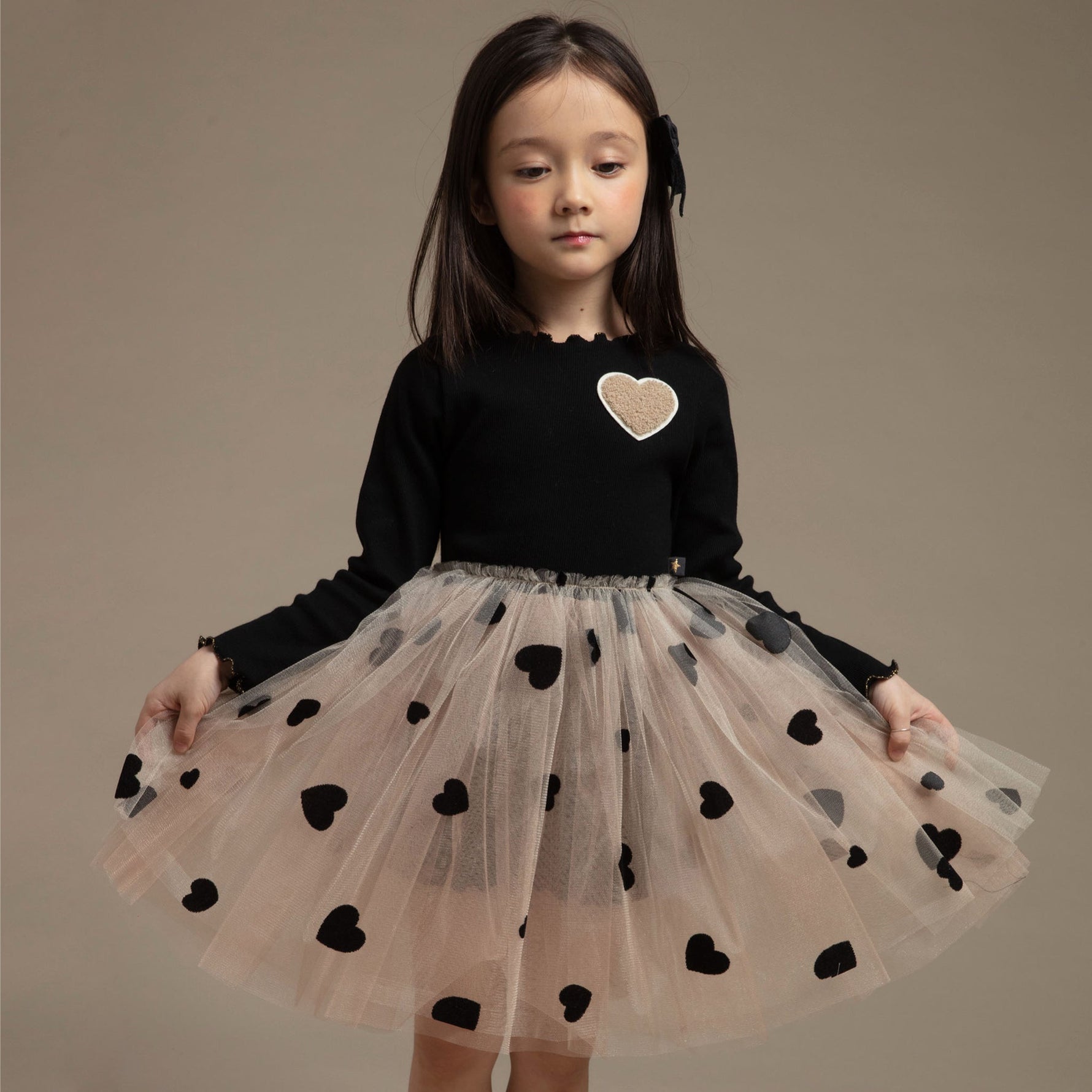 Heart Tutu Dress - Black - 10 Years