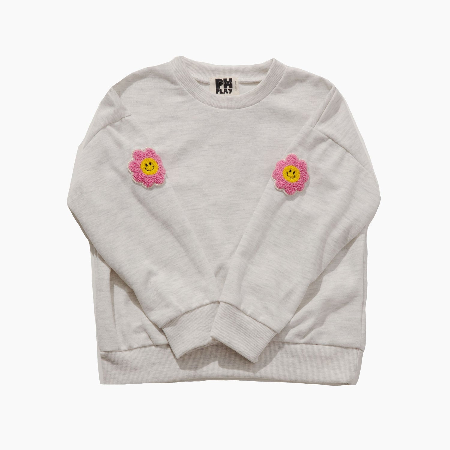 Patched Sweatshirts Set - Oatmeal - 12 Months