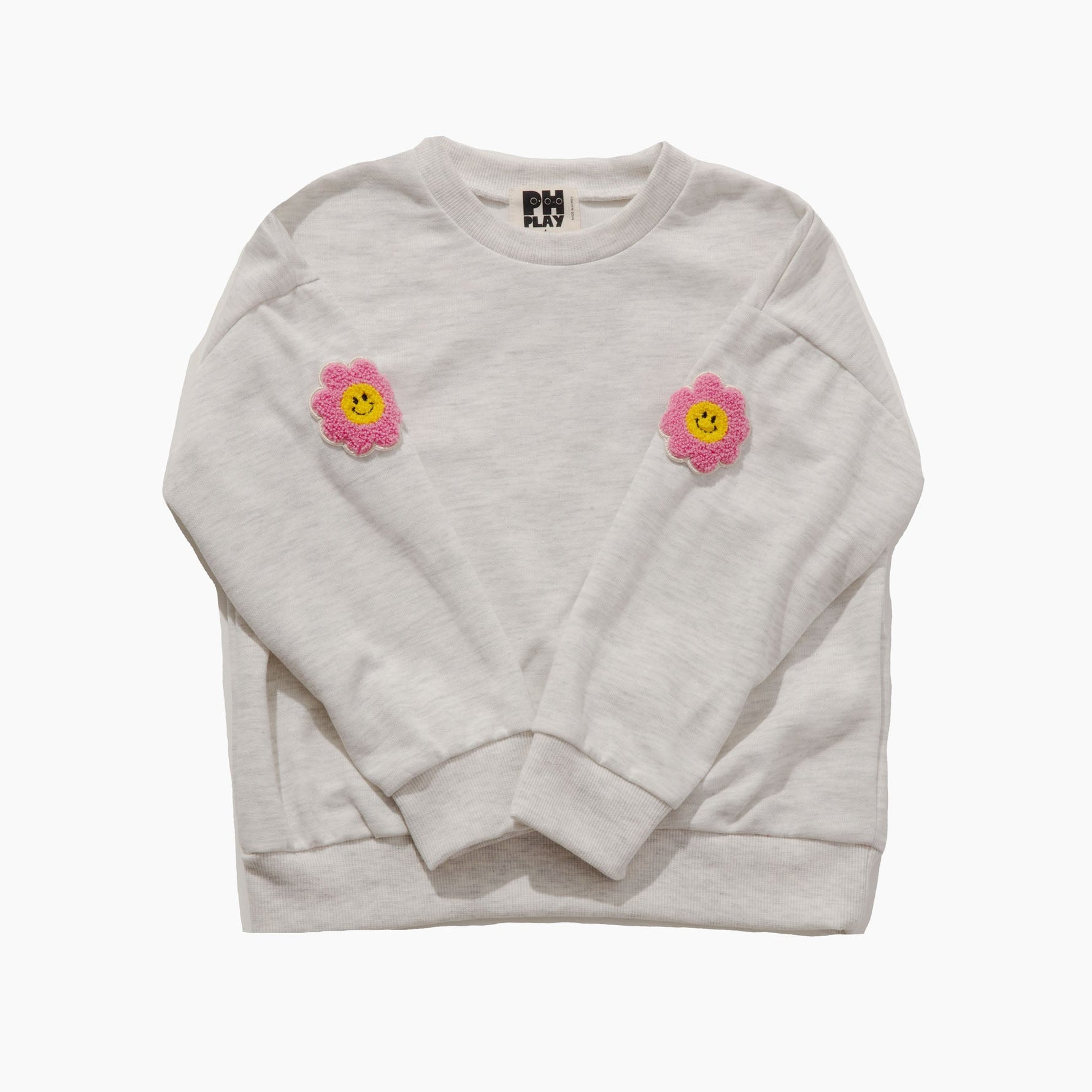 Patched Sweatshirts Set - Oatmeal - 12 Months