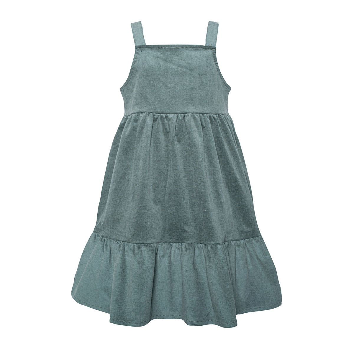 Velvet Pinafore Dress - Green