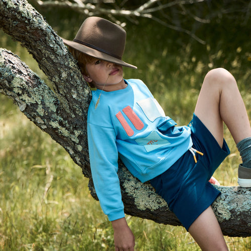 Kid Shorts Poseidon - Blue - Green - 3 Yeas