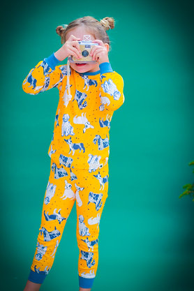 Yellow Dog Organic Cotton PJ Set - 1-2 Years