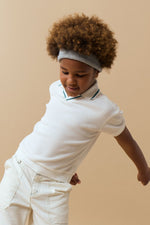 Nico Waffle Polo - White - 10 Years