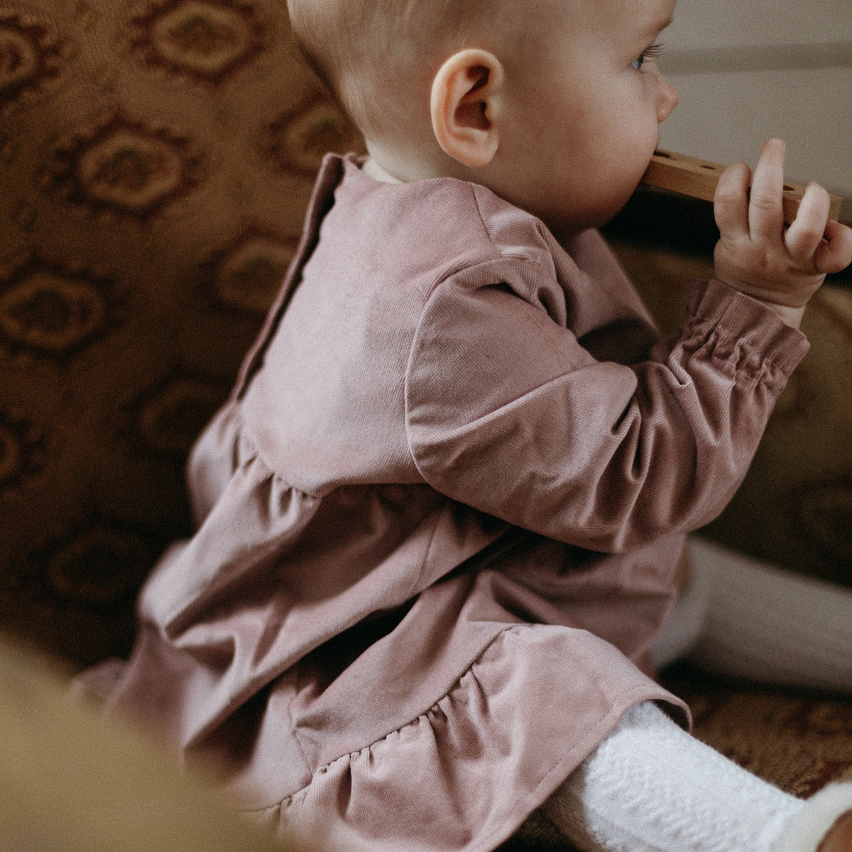 Baby Girl Soft Pink Velvet Dress