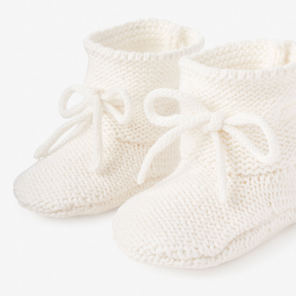 Booties - White - 0-12 Months
