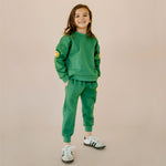Patched Sweatshirts Set - Green - 12 Months