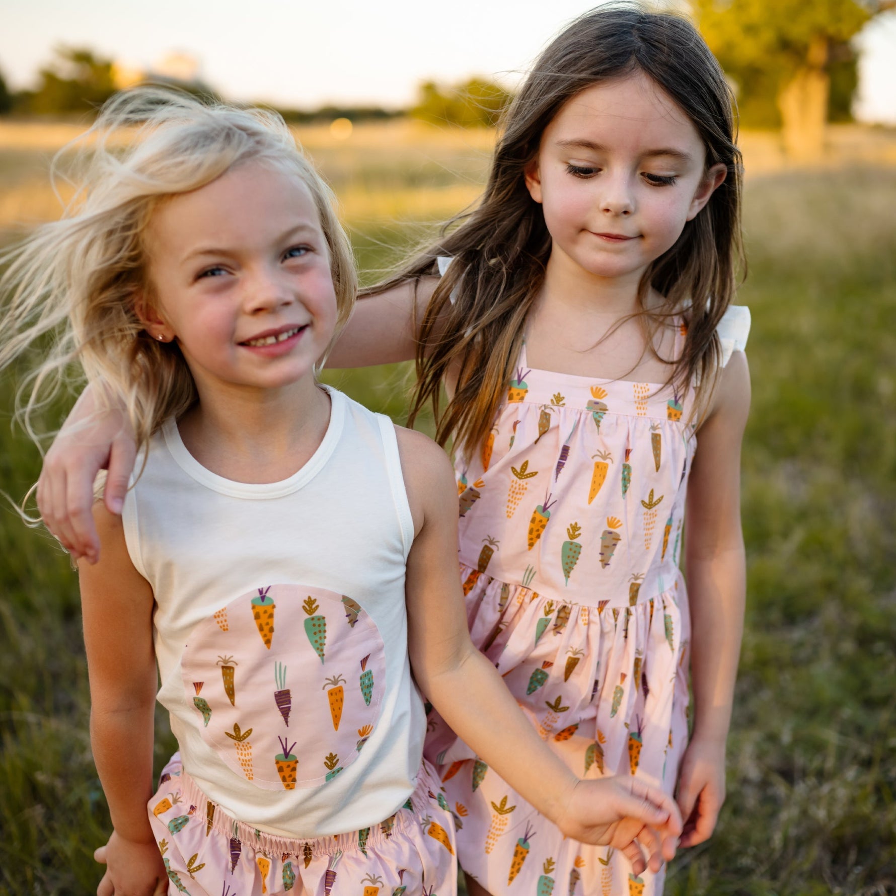 Print Frill Dress - Pink Carrot - 12 Months