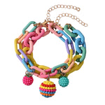 Acrylic Colorful Chain Bracelet