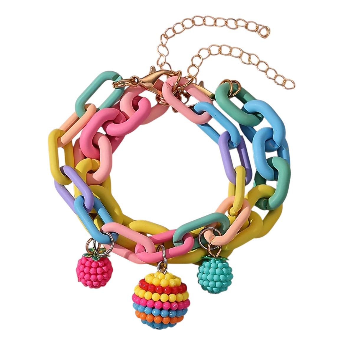 Acrylic Colorful Chain Bracelet