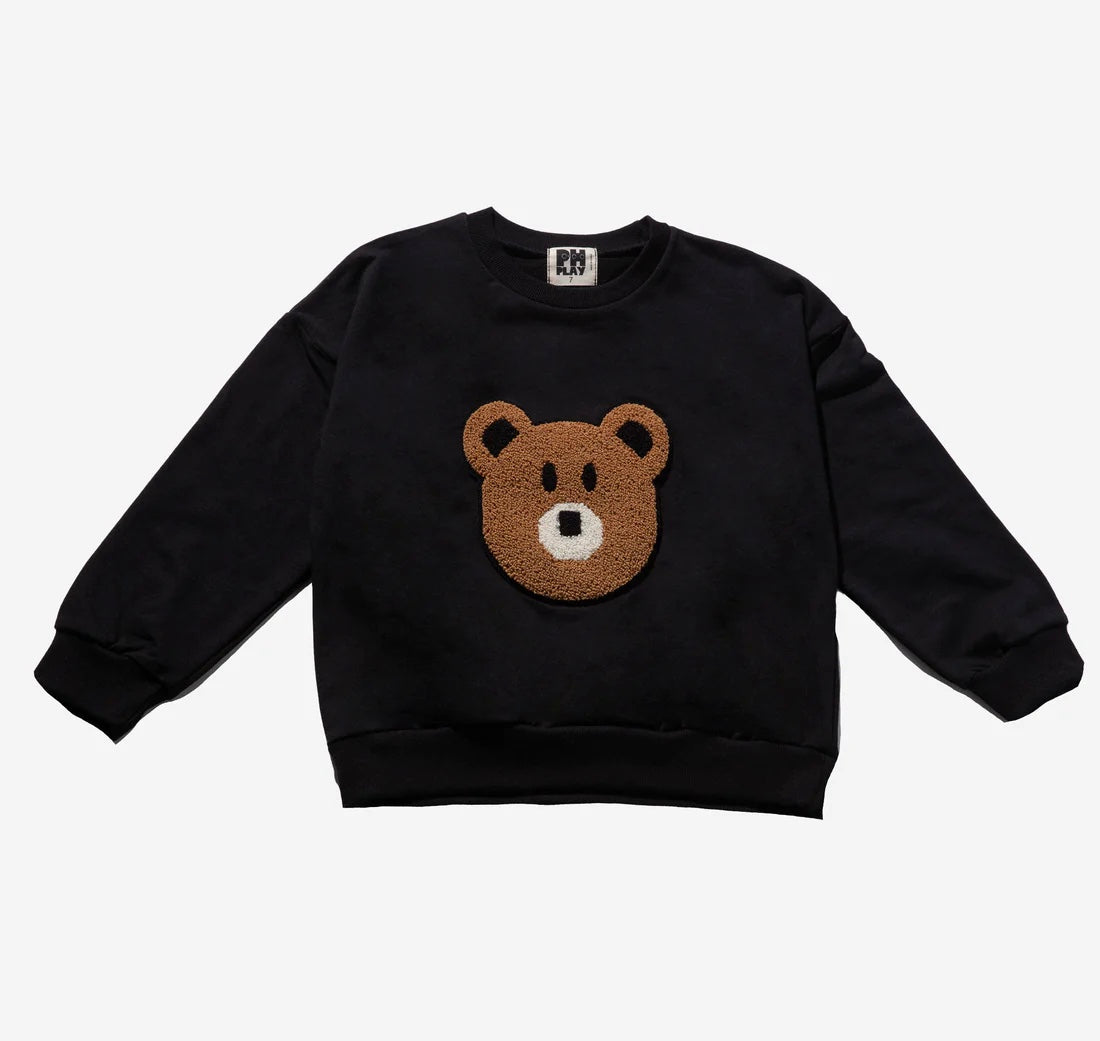 Bear Sweatshirt _ Black - 6 Months
