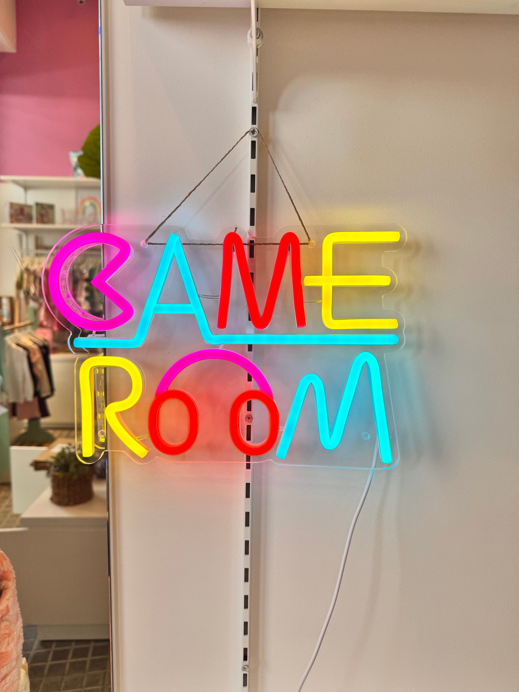Game Room With Headphones Neon Light
