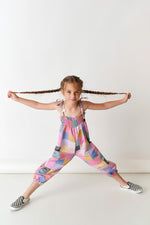 Prismatic Chess Loomed Harem Jumpsuit - 6 Years