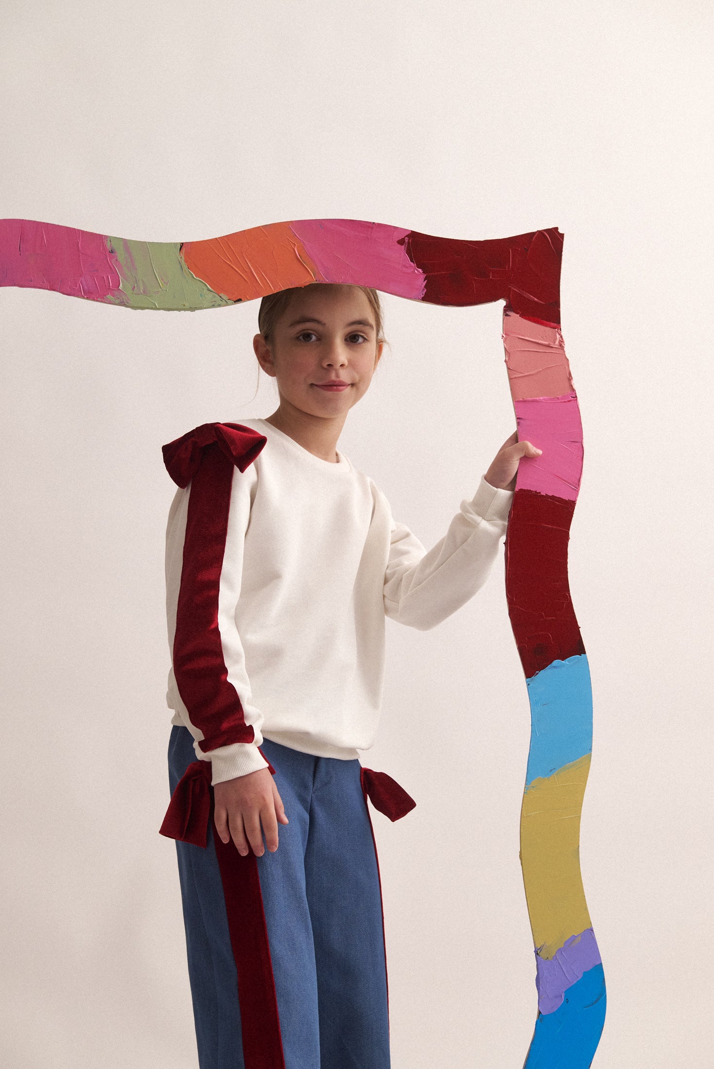 Not Just Another Red Bow Sweater - Ecru